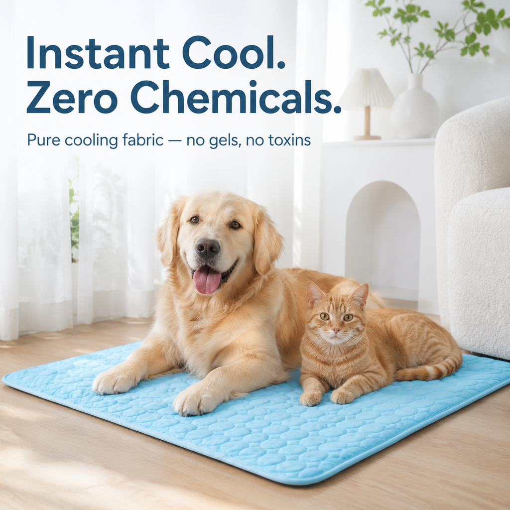 Self-Cooling Dog Mat | No Gel, No Electricity Cooling Bed for Dogs