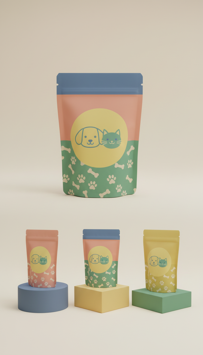 Functional Pet Treat Resealable Pouch