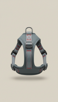 City fog nylon harness with signature red accent stitching